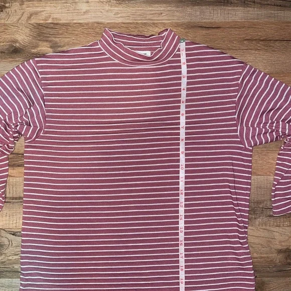 Billabong Striped Flutter Sleeve Mock Neck Tee - Picture 16 of 16